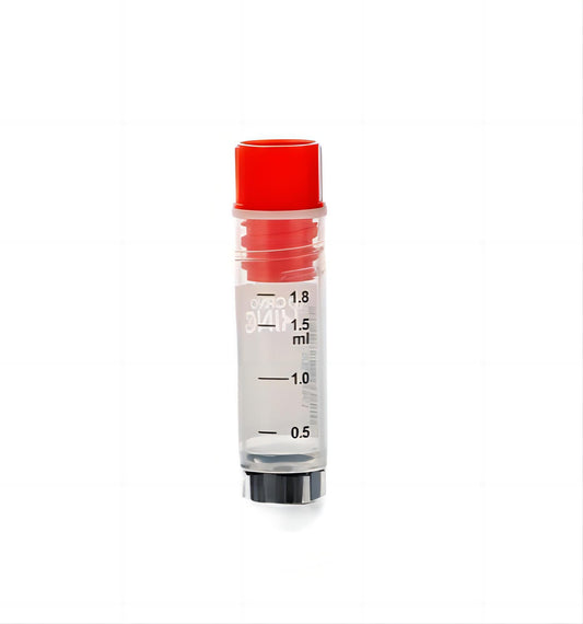 TRICODED CRYOVIAL, INTERNAL THREAD, 2.0ML,RED