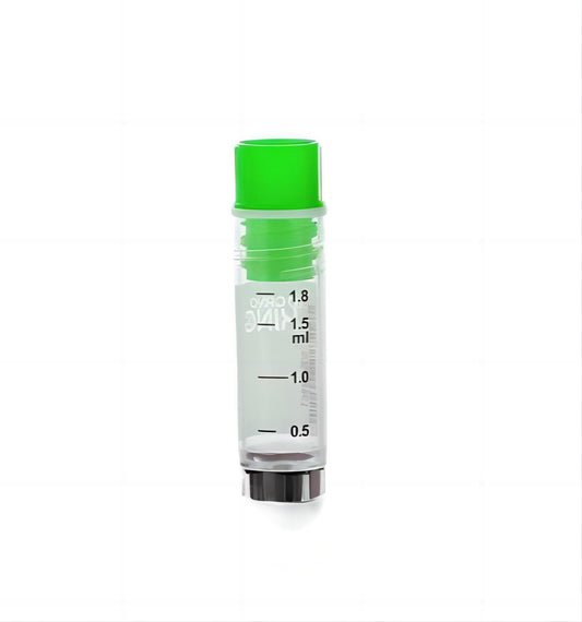 TRICODED CRYOVIAL, INTERNAL THREAD, 2.0ML,GREEN